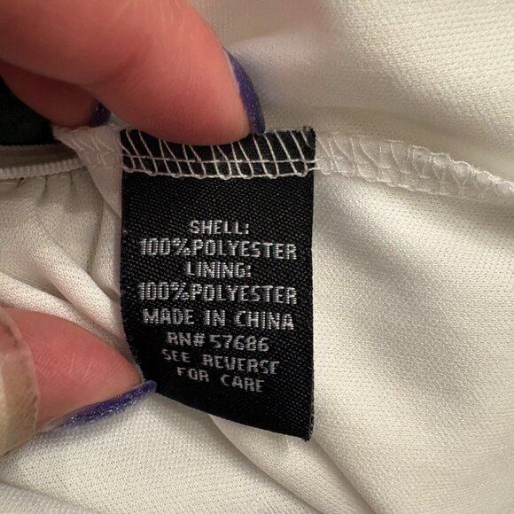 Floral Maxi Dress With Long Sleeves & Elastic Waist New Look Size S White/Multi - Picture 6 of 12